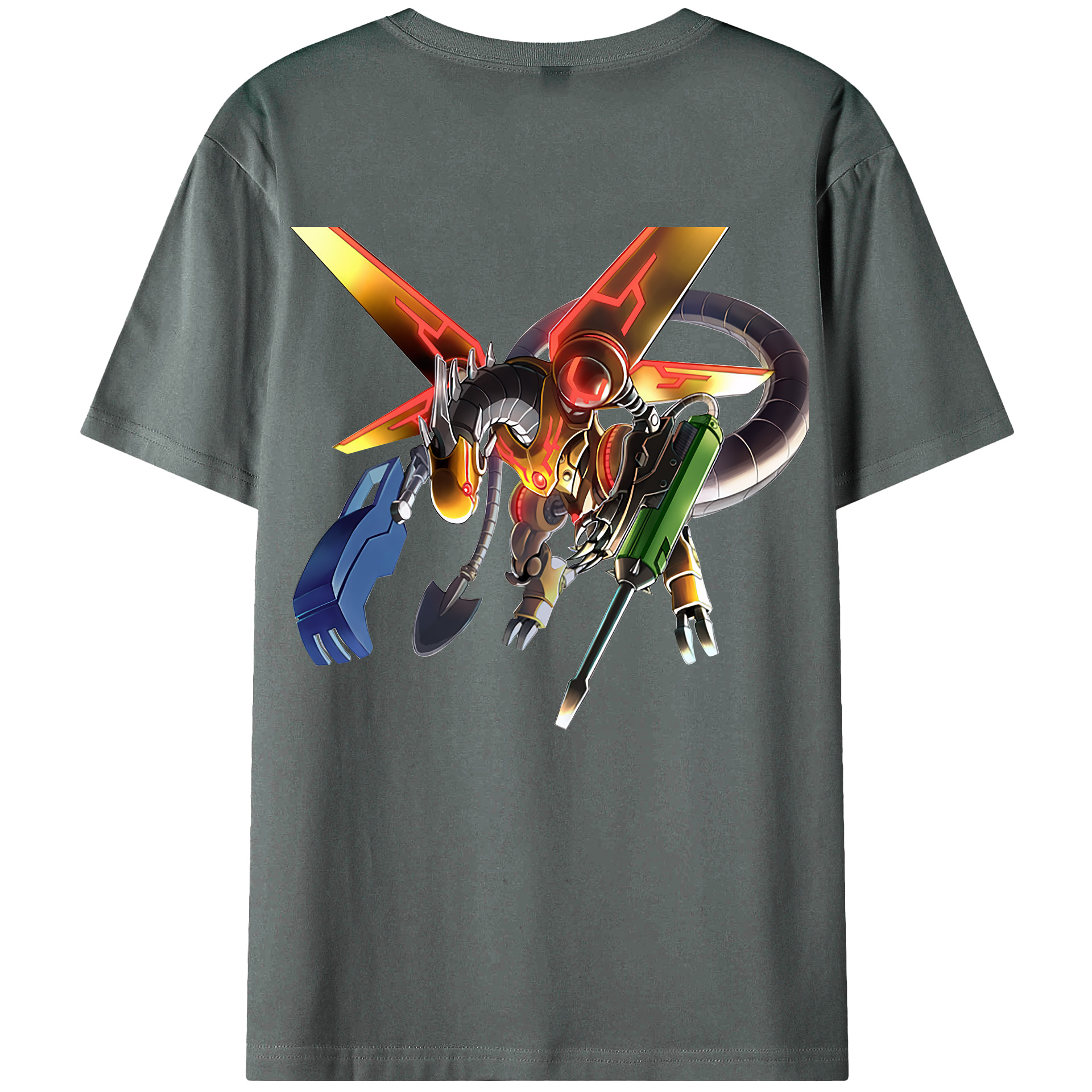 （画像用） 遊☆戯☆王 Yu-Gi-Oh! 綿100％ メンズ半袖Tシャツ（バックプリント） 通気性